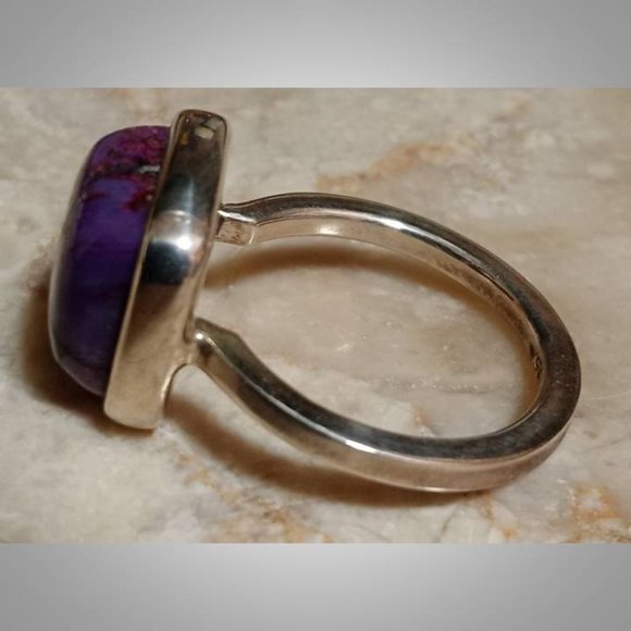 CLOSEOUT! 🔥 AUTHENTIC Mohave Purple Turquoise sterling silver Ring sz 7  04 - Picture 4 of 10